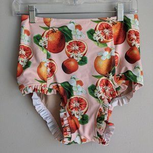 Kortni Jeane Small Grapefruit Ruffle Swim Bottoms